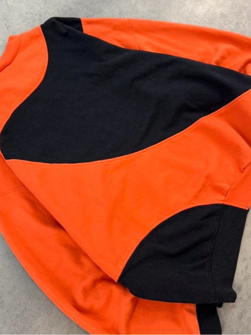 Nike Crewneck Colorblock Sweatshirt - Orange & Black - Picture 5 of 5